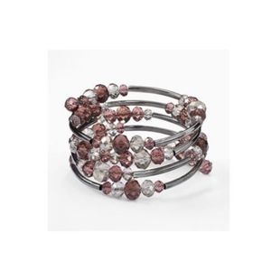 SIMPLY VERA Vera Wang Jet Glass Bead Coil Bracelet